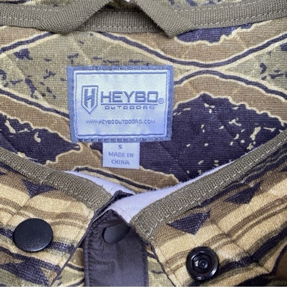 Heybo Outdoors Hermitage Quarter Snap Pullover Olive Black HEY9155 Mens S New - Picture 7 of 8